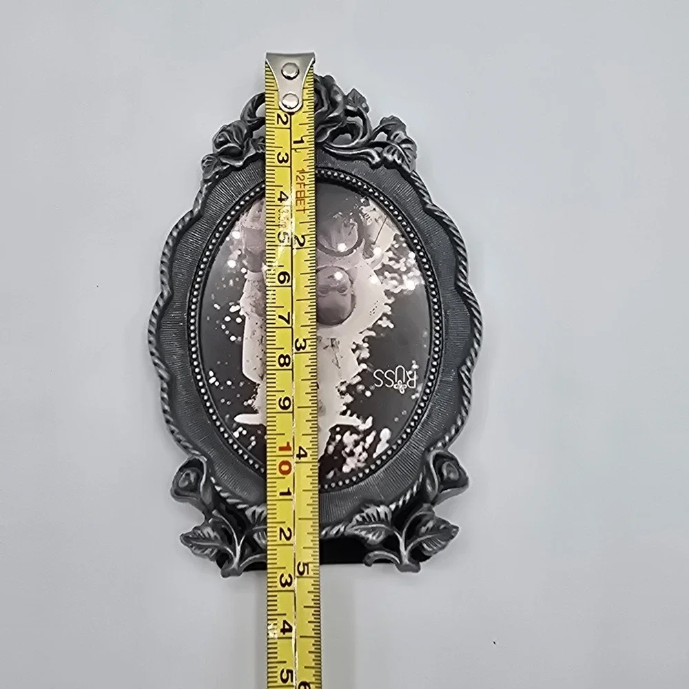 Vtg‎ Ornate Metal Floral Photo Picture Frame Free Standing